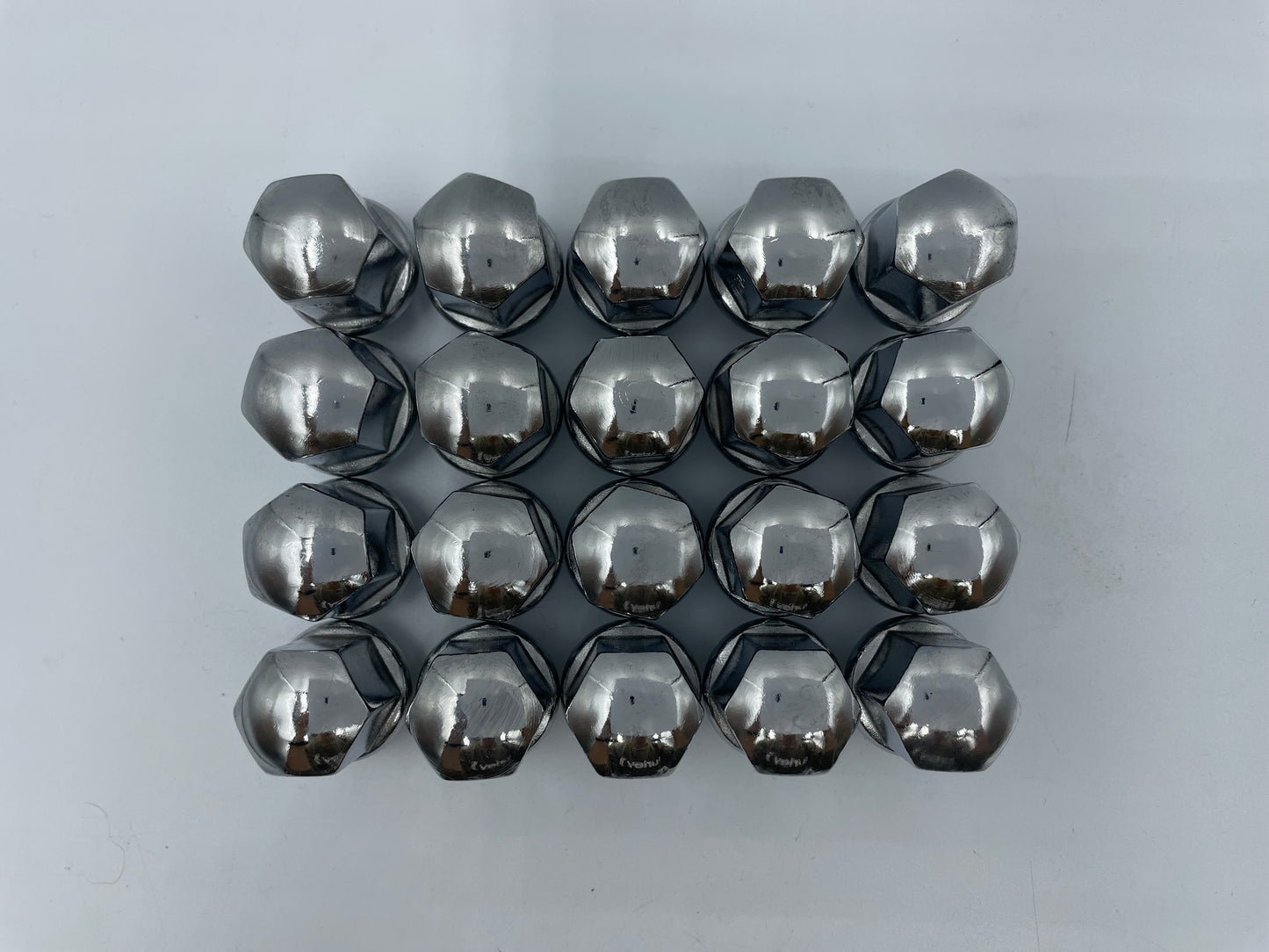 14x 1.50 Duplex Bulge Acorn Chrome lug nuts