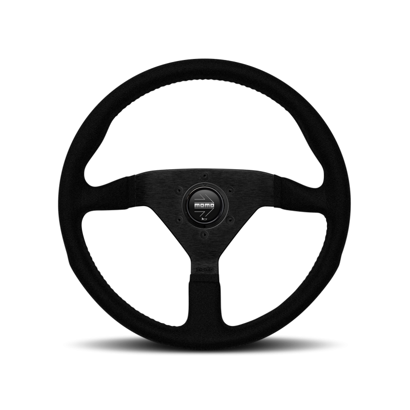 MOMO MONTE CARLO STEERING WHEEL: ALCANTARA BLACK STITCH 320mm